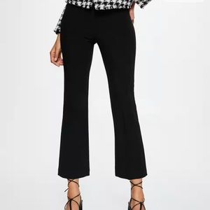 Mango Wide Leg Pants in Black Size 2 Side Zipper
